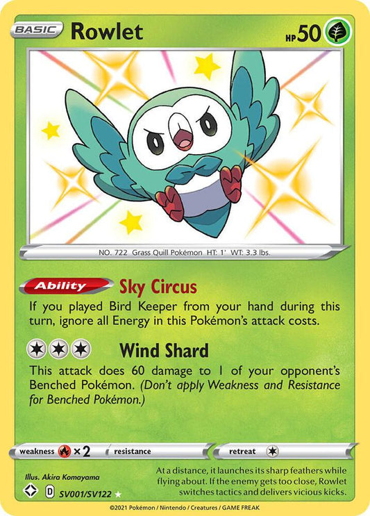 Rowlet - SV001/SV122- Shining Fates